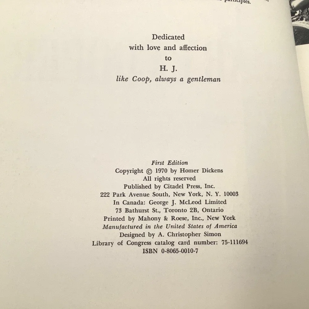 The Films of Gary Cooper by Homer Dickens Paperback First Edition 1970‎